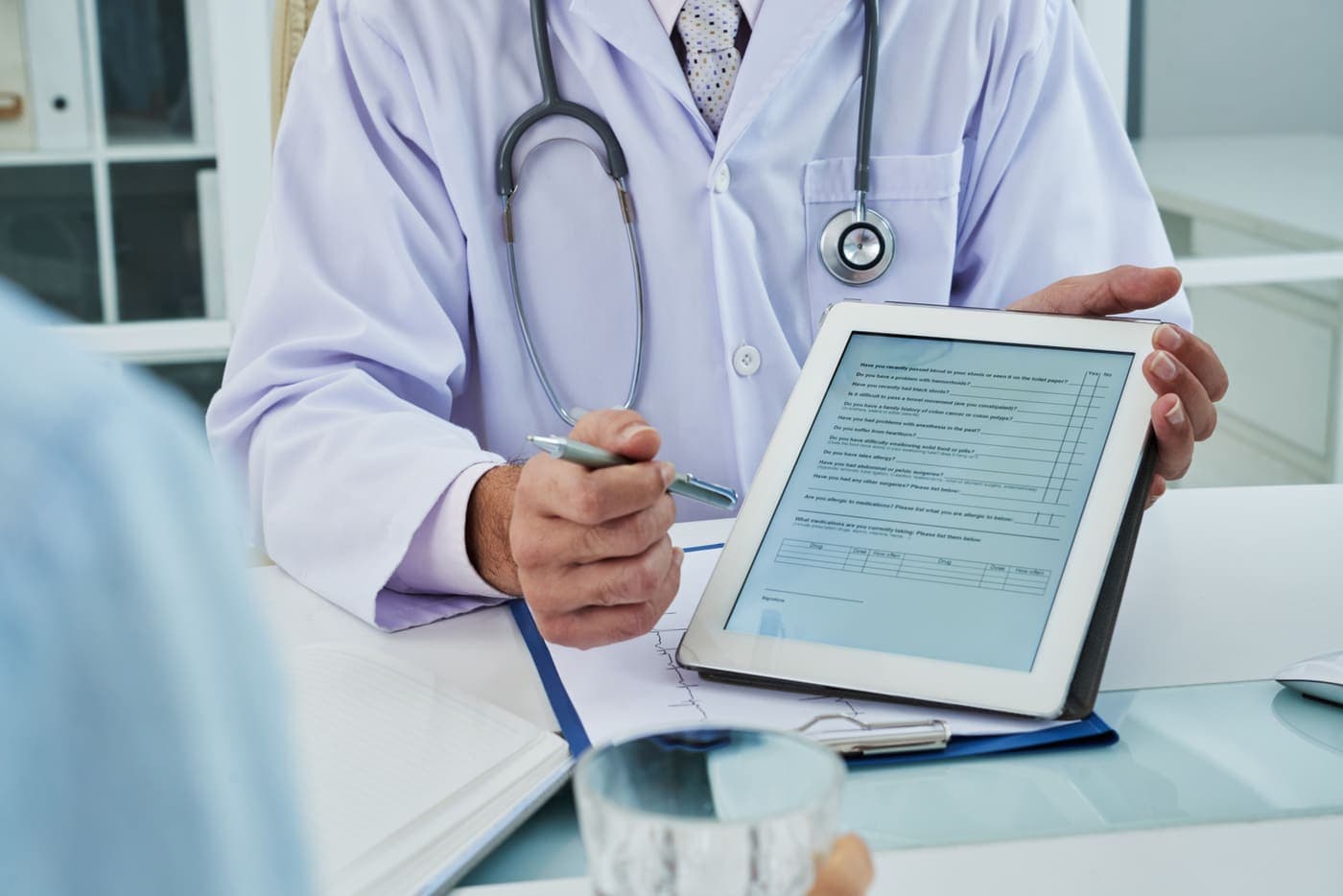 Digital patient intake and administrative setup for a new medical practice